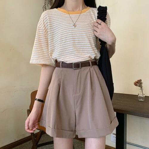 2020 New Hot Summer Casual Chiffon Shorts Women Plus Size High Waist Shorts Fashion Short Pants Streetwear Ladies Baggy Traf