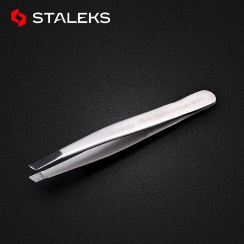 STALEKS PRO 10-3 Stainless Steel Hair Removal Eyebrow Tweezers High Quality EyeBrow Clips Beauty Makeup Tool