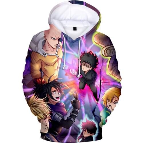 Fashion Mob Psycho 100 Anime Hoodies Mobu Saiko Hyaku 3d Sweatshirt Men Women spring Autumn Cartoon Jacket warm hoodie Clothes