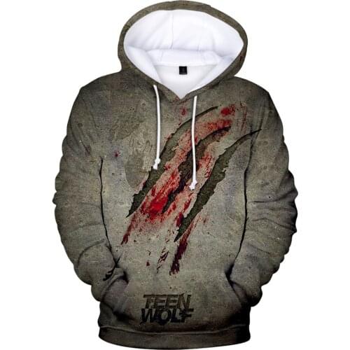 Sidno Hot Sale Teen Wolf 3D Hoodie Men/Women Fashion Popular Casual Harajuku Sweatshirt 3D Print Teen Wolf Mens Hoodies Top