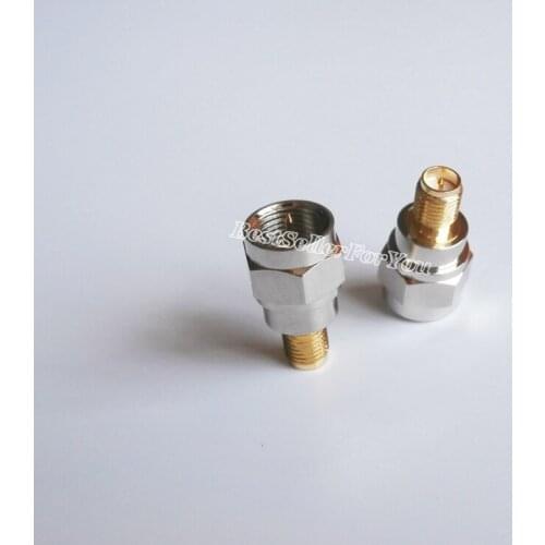 1Pcs F Male Plug To RP-SMA RPSMA Female Plug Center RF Coaxial Adapter ConnectorBrass
