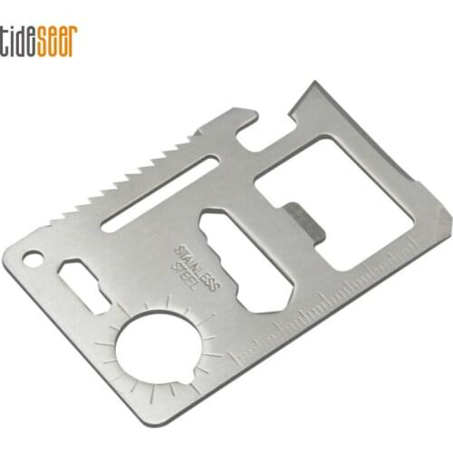 11 in 1 Pocket Credit Card Knife Multi Tool Military Mutifunction Swiss Army Knife for Hunting Camping Survival Outdoor 2000pcs