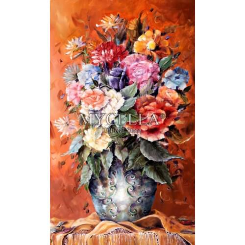 Flowers 5D DIY Diamond Painting Rose Vase Diamond Embroidery Full Round Diamond Mosaic Gift Christmas Home Decorative