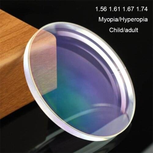 Anti Blue Light Blocking 1.56 1.61 1.67 1.74 Aspheric Prescription CR-39 Resin Lenses Myopia Hyperopia Presbyopia Clear Glasses
