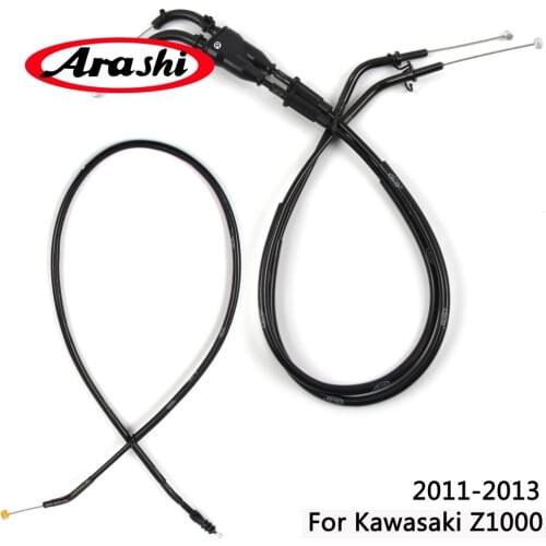 Arashi Motorcycle Throttle Line Clutch Cable Steel Wire Set For KAWASAKI Z1000 2011 2012 2013 Z-1000 Z 1000
