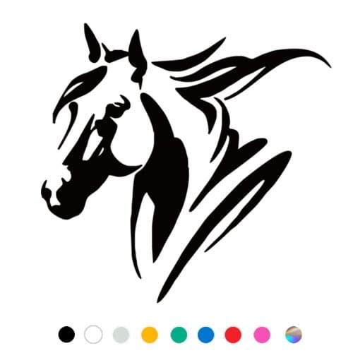 Horse Head Car Sticker Animals Decal For Cars Auto Motorcycle Bumper Window Door Body JAYJOE Vinyl Car Stickers