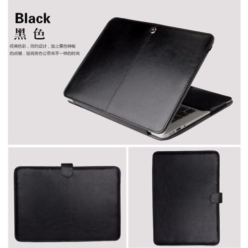 Dropproof PU Leather Laptop Case for Apple Macbook Air Pro Retina 11 12 13 15 Fashion Shockproof Cover Bag for Mac Book 16 Inch