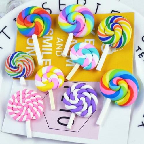 1PC Colored Lollipops Slime DIY Accesorios Toy Slime Supplies Filler Clear Fluffy Slime Gift Toy For Kids Childern Adult