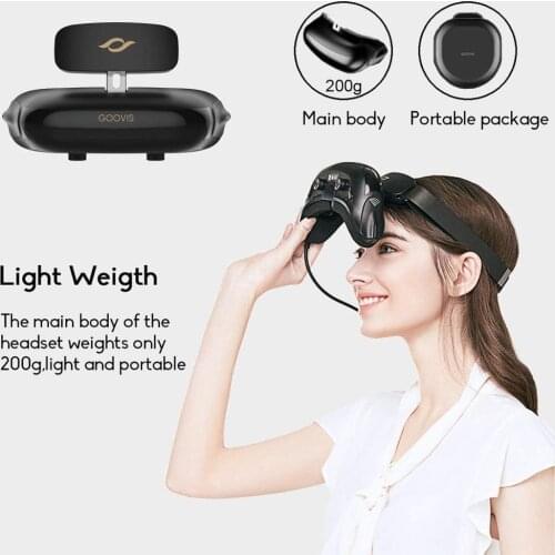 GOOVIS Pro VR Headset 3D Theater Goggles 4K VR Glasses FPV Compatible with Set-top Box DJI Drones PS4 Xbox PC Nintendo Smart Ph