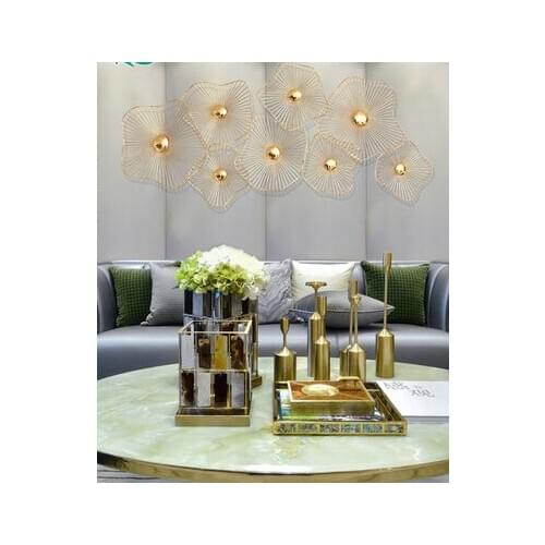 Living Room Porch Sofa Background Wall Decoration Wrought Iron Coffee Shop three-Dimensional Hanging Restaurant