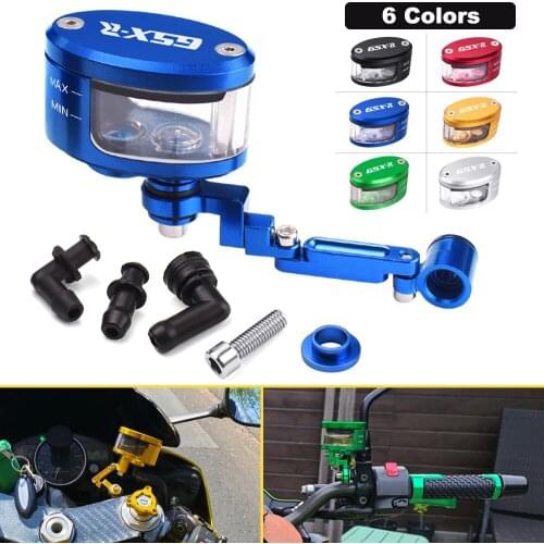 GSXR CNC Motorcycle Brake Fluid oil Reservoir Cup tank +support bracket FOR Suzuki Gsxr 600 GSX-R 750 GSXR600 GSX R 750 1000 K9