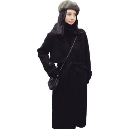 HZCX FASHION Womens Black Coats