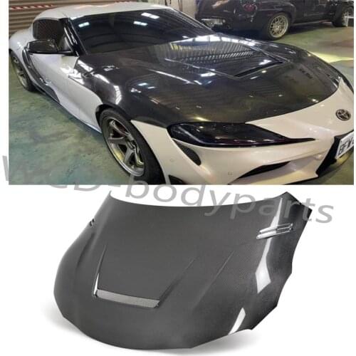 For Toyota Supra A90 2019 - 2020 High Quality Carbon Fiber Material Front Bumper Hood FRP Car Styling Engine Hood Bonnet