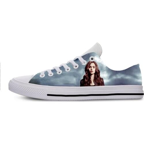 2019 Hot Cool Fashion Pop Funny Summer High Quality Sneakers Handiness Casual Shoes 3D Printed For Men Women Lily Jane Collins