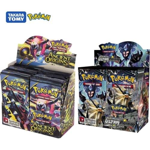 New 324 Pcs Pokemon Sun & Moon Ancient Origins Ultra Prism Pokémon English French Booster Box Shinny Card Pokemon Game Card Toys