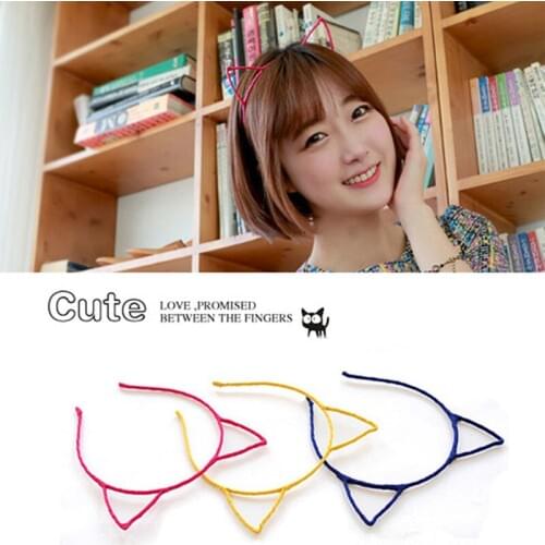 HC New Korean Kids Cat Ears HairBand Leopard Headband Children Cute Girls Sexy Self Photo Pro Head Bands Lady Hair Accessories F