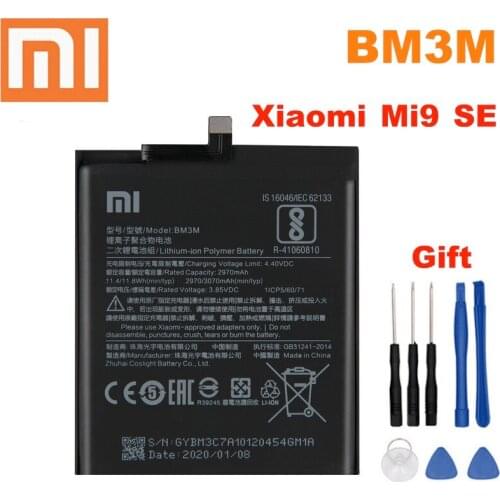 Xiao mi 100% Orginal BM3M 3070mAh battery For Xiaomi 9 Se Mi9 SE Mi 9SE BM3M High Quality Phone Replacement Batteries +Tools