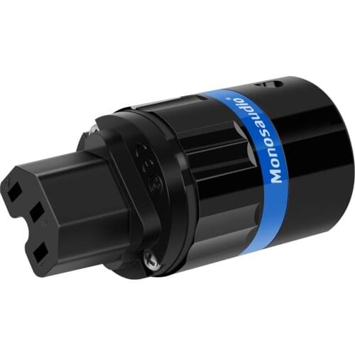 Monosaudio M104R/F104R Pure Copper Rhodium Plated US Power Plug Audio Power Connector IEC Female Plug DIY Power Cord Cable