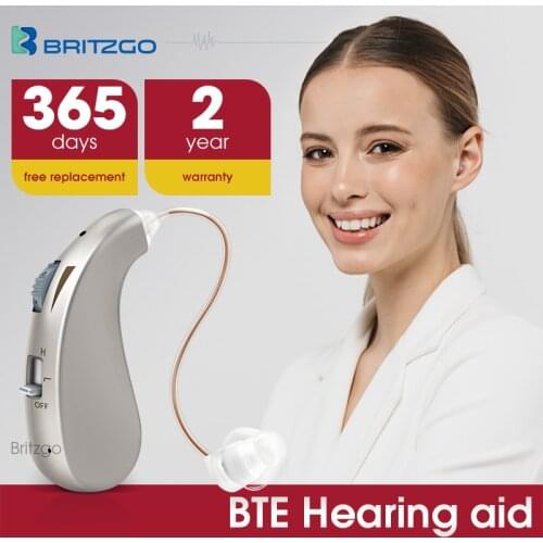 Britzgo Deaf Hearing Aid Hearing Amplifier，Mini Invisible USB Rechargable Digital for Hearing Loss Patient Elderly BHA-1206
