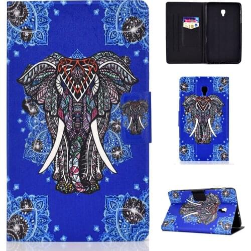 Stand Flip PU Leather Case For Samsung Galaxy Tab A 8.0" 2017 T380 T385 Case Tablet Smart Case Cover Fundas Coque Cartoon Cat