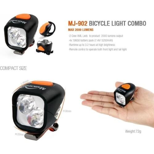 MagicShine MJ902 2000 Lumen LED Bike Front and rear light
