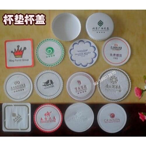 Hotel room supplies cups hotel one - time items coaster wholesale custom processing