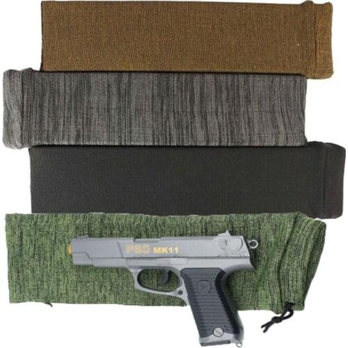 Knit 36cm Gun Sock 15" Polyester Silicone Treated Pistol Protector Shotgun Cover Case Storage Sleeve Firearm Moisturep Fabric