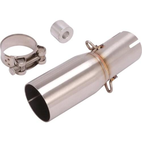 For KYMCO AK550 Exhaust Pipe Motorcycle 39mm Inner Mid Link Tube Slip On 51mm Muffler Escape Stainless Steel Reserve Catalyst