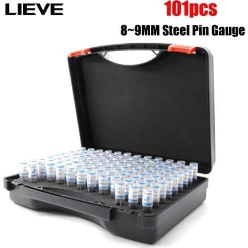 High quality 8-9mm Step 0.01mm Steel Pin Gauge Needle Gauge Pin Plug Measuring Tool,101pcs/lot