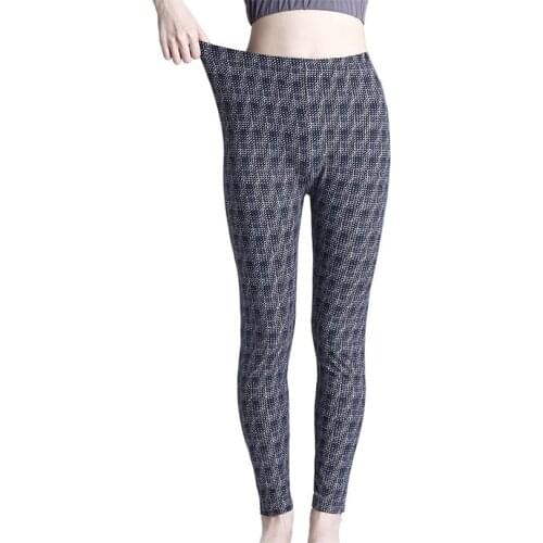 CUHAKCI Womens Black Plaid Printed Leggings Ankle Length Basic Skinny Casual Sports Summer Pencil Pants Push Up Sexy Trousers