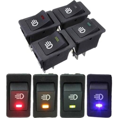12V 35A Universal Car 4 Pins Toggle LED Rocker Switch Boat Ship Latching Waterproof Dashboard Fog Light Lamp Auto Accessories