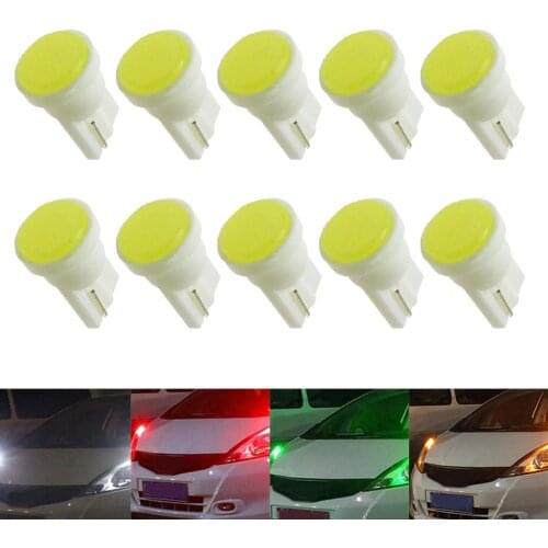 10Pcs 12V T10 W5W Car Vehicle LED Light Wedge Door Instrument Side Lamp Bulb