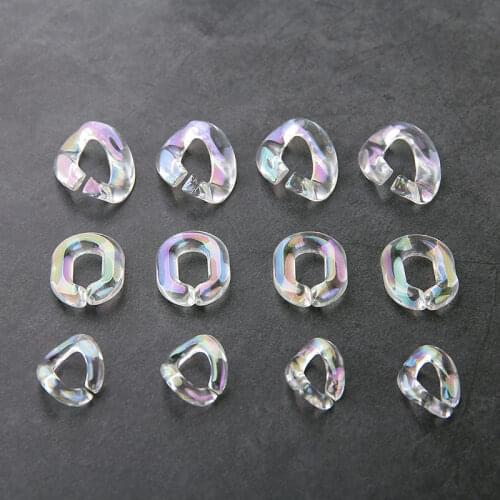10pcs illusion transparent earrings Japanese fairy irregular opening oval vintage earrings for women hair accessories material