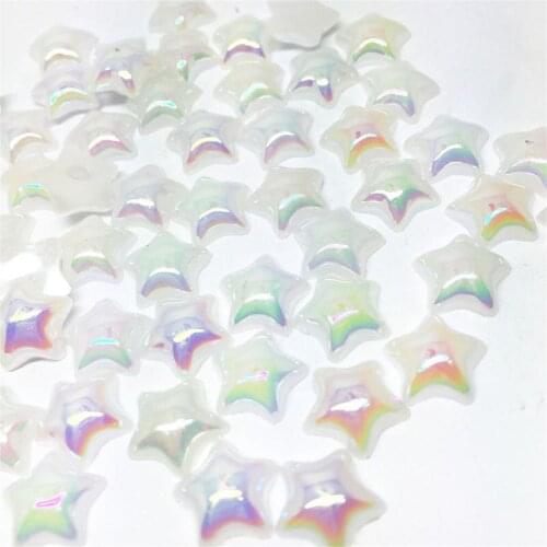 100pcs 12mm AB color White/Pink/Lilac Star Flatbacks Confetti Cabochons Cardmaking Embellishments Scrapbooking Resin Crafts