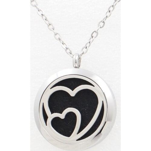 2Style LOVE 30MM Essential Oil Diffuser Aromatherapy Pendant 316L Stainless Steel Perfume Locket Necklace Pendant With Free Pad