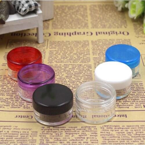 20 Pcs/lot 10g transparent small round bottle Cosmetic Empty Jar Pot Eyeshadow Lip Balm Face Cream Sample Container RB06
