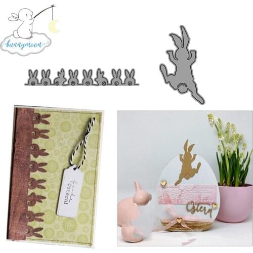 2019 New Arrival Schubladenwichteln Ostern Hasen Metal Cutting Dies and stamps DIY Scrapbooking Card Stencil Paper DIY Cards