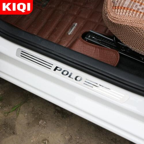 4Pcs/Set Car Door Sill Plates Fit for Volkswagen VW Polo 2011 2012 2013 2014 2015 Accessories Stainless Steel Car Styling