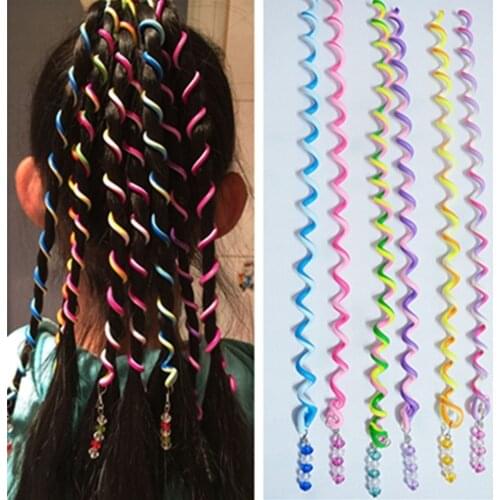 6pcs Braid Creative Curls Braid Hair Rope Child Little Girl Curly Hair Artifact Diy Hair Bun Creative Hair Twist Accessories