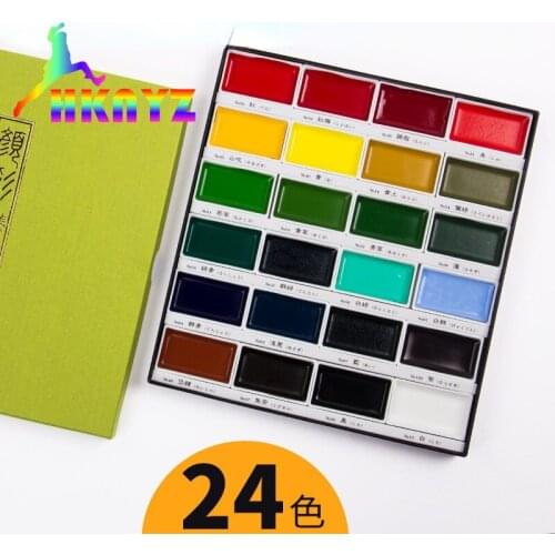 1sets Kuretake GANSAI TAMBI Watercolor 36 48 Color Set,Handcrafted,Professional-Quality Pigment Inks for Artists and Crafters