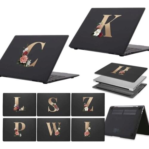 Laptop Case for Huawei MateBook D14/D15/13/14/MagicBook Pro 16.1/14/15/MateBook X/X Pro Initial Name Matte Hard Shell Cover Case