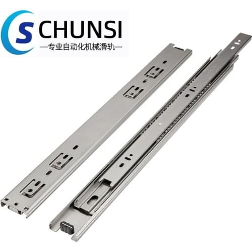 CHUNSI 10"-24" Stainless Steel Drawer Slide Rail 45mm Wide Load 40kg Non-Rust Furniture Accessories