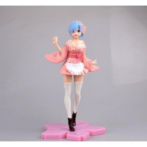 Anime Re:Life In A Different World From Zero Rem Ram kimono Girl Action Figure Toy Collection Model Toys Gift Doll