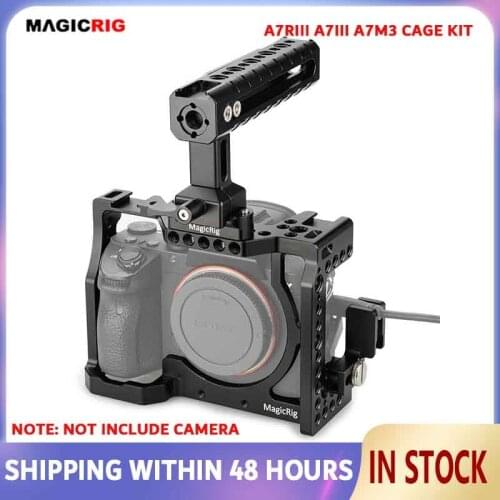 MAGICRIG DSLR Camera Cage with NATO Handle & HDMI-compatible Cable Clamp For Sony A7RIII A7RII A7II A7III A7SII DSLR Cage Kit