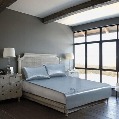 Cowhide Summer Cooling Mat For Bed Smooth Anti-mite Waterproof Mattress Protector Cover Luxury Bedding Set Bedroom Chinese Style