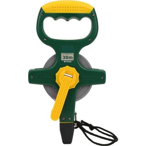 Rack Ruler Tape Rust-Proof Durable Aluminum Alloy Building Measurement Tool 30 Meters Labor-Saving High Strength TPR Rubber Tape