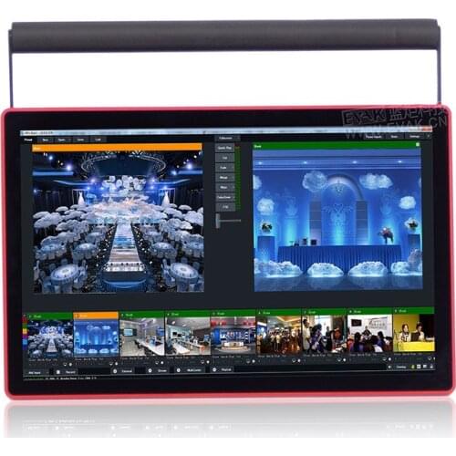 Live Recording and Broadcasting Tablet PC Portable Wireless Unplugged Large Live Tablet 4 Channel Wireless Camera