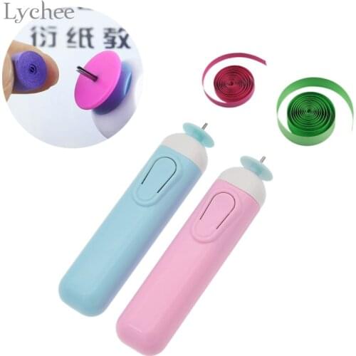 Lychee Life Electric Quilling Paper Pen Paper Craft Tool DIY Assorted Origami Scrapbooking Card Making Slotted Paper Tool