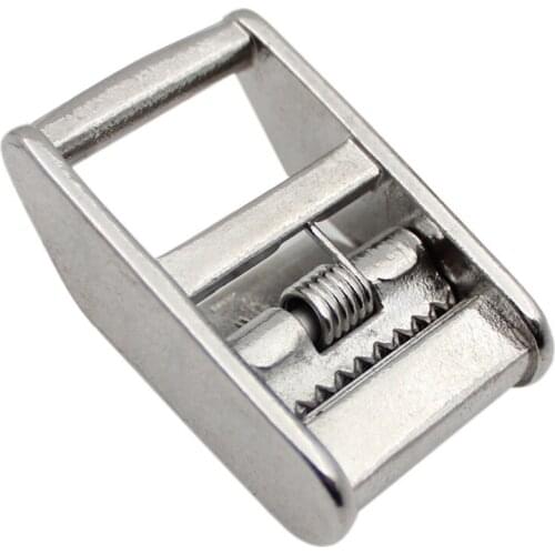Webbing Tensioner Stainless Steel Cam Flap Buckles Press Cam Buckles Tie Down Buckle for 25mm/38mm Webbing Strap SCIE999