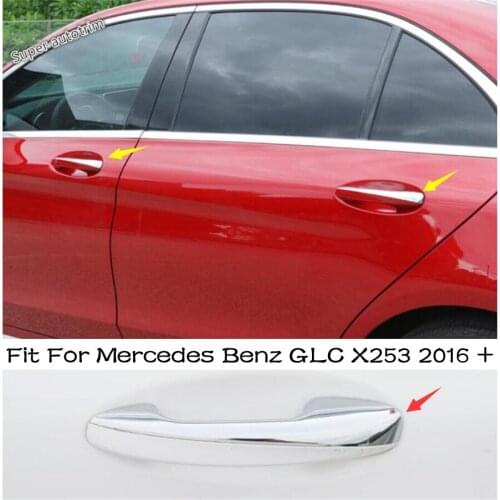 Lapetus Door Pull Doorknob Handle Hand-clasping Bowl Cover Trim Fit For Mercedes Benz GLC X253 2016 - 2021 ABS Accessories